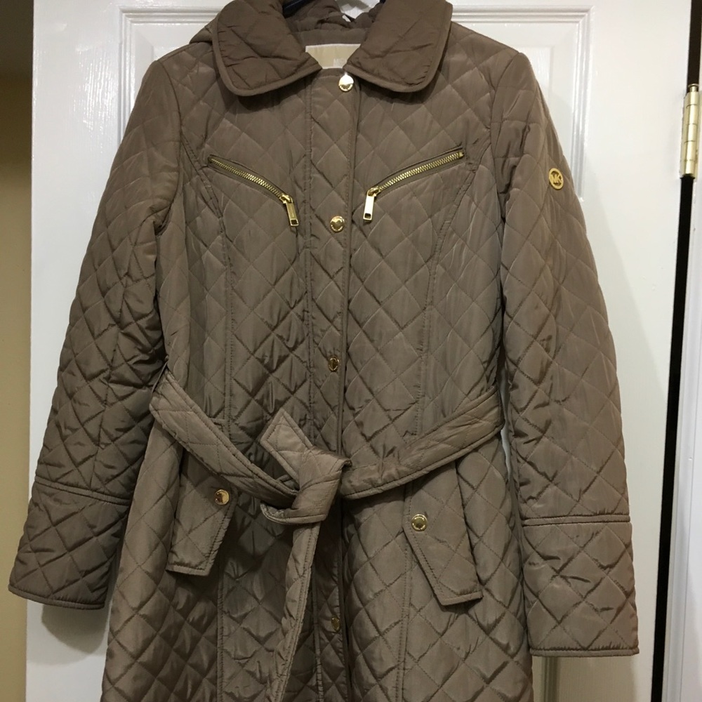 Beige/Gold Michael Kors Puff Jacket
